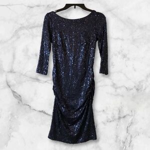 David's Bridal Dress size S New with Tags Sequins Shiny Paillettes Chic Queen